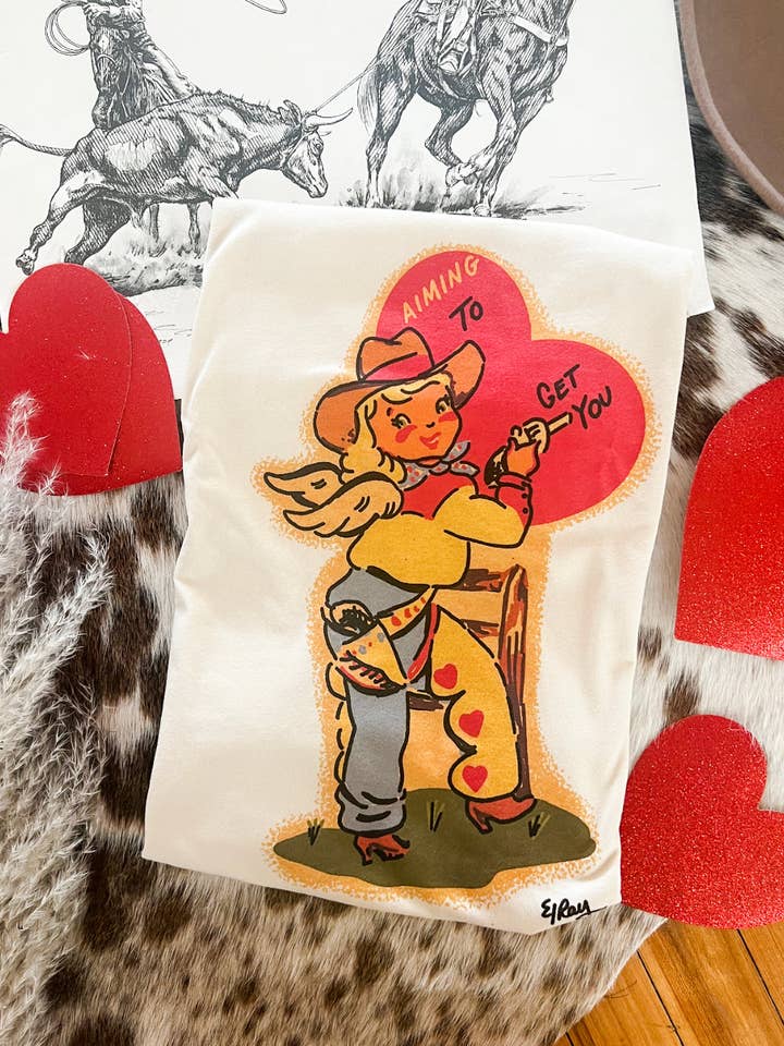 Vintage Cowgirls Tee or Sweatshirt (cream) (Adult) for wholesale by The Fringed Pineapple