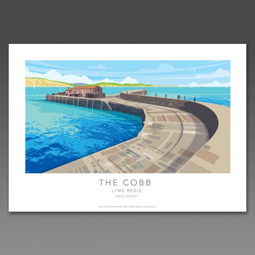 LYME BAY - DE COBB voor wholesale door KWILL FINE ART AND ILLUSTRATION