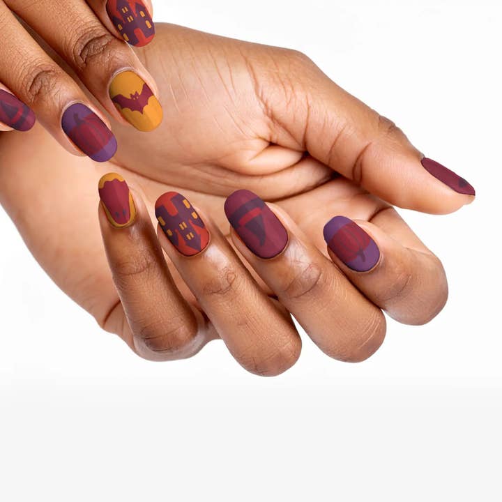 FYNE BODY - Wholesale Press-on/fake nails - Vampire Velvet Burgundy Halloween Press-On Nails48