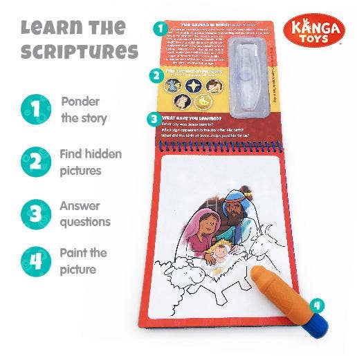 KangaToys - Wholesale Baby & Toddler Book (0-2) - Old Testament #2 Aqua Brush Activity Book, Reusable Travel Activity11