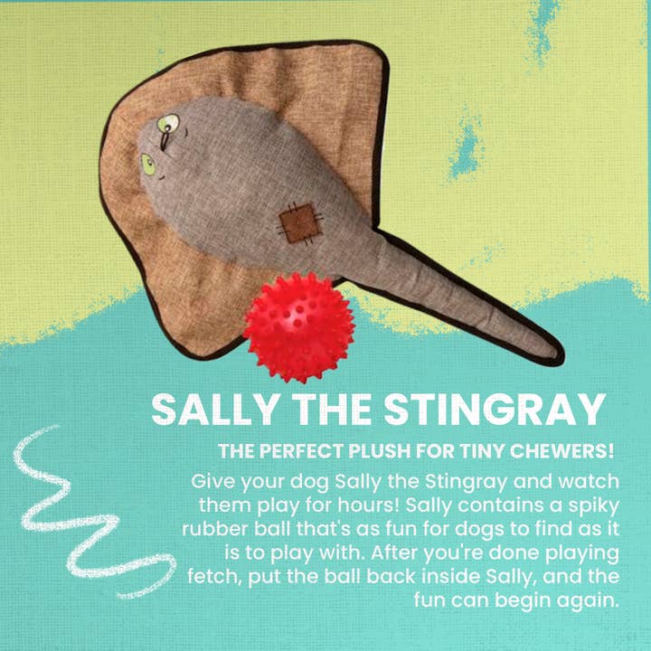 SnugArooz – wholesale Mjukisdjur - Hund – Sally Stingray (2 i 1) - 21 ”hundleksak