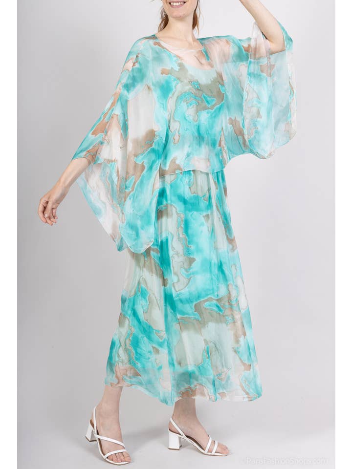 Shyloh – Großhandel Kleid – Damen – 2-in-1 Seidenkleid mit Druck 3046819