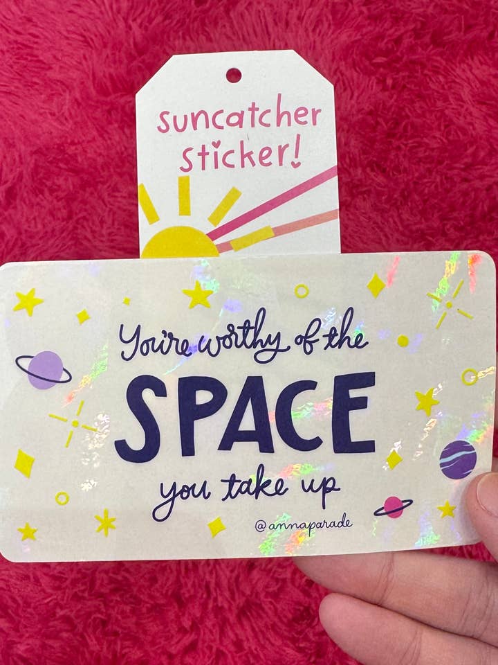 Space suncatcher sticker for wholesale by Anna Parade