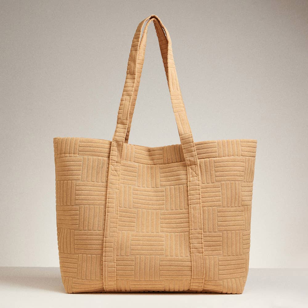 Sensibling Corp. - Wholesale Tote Bag - Women's - Grid Pattern Everyday Tote Bag0