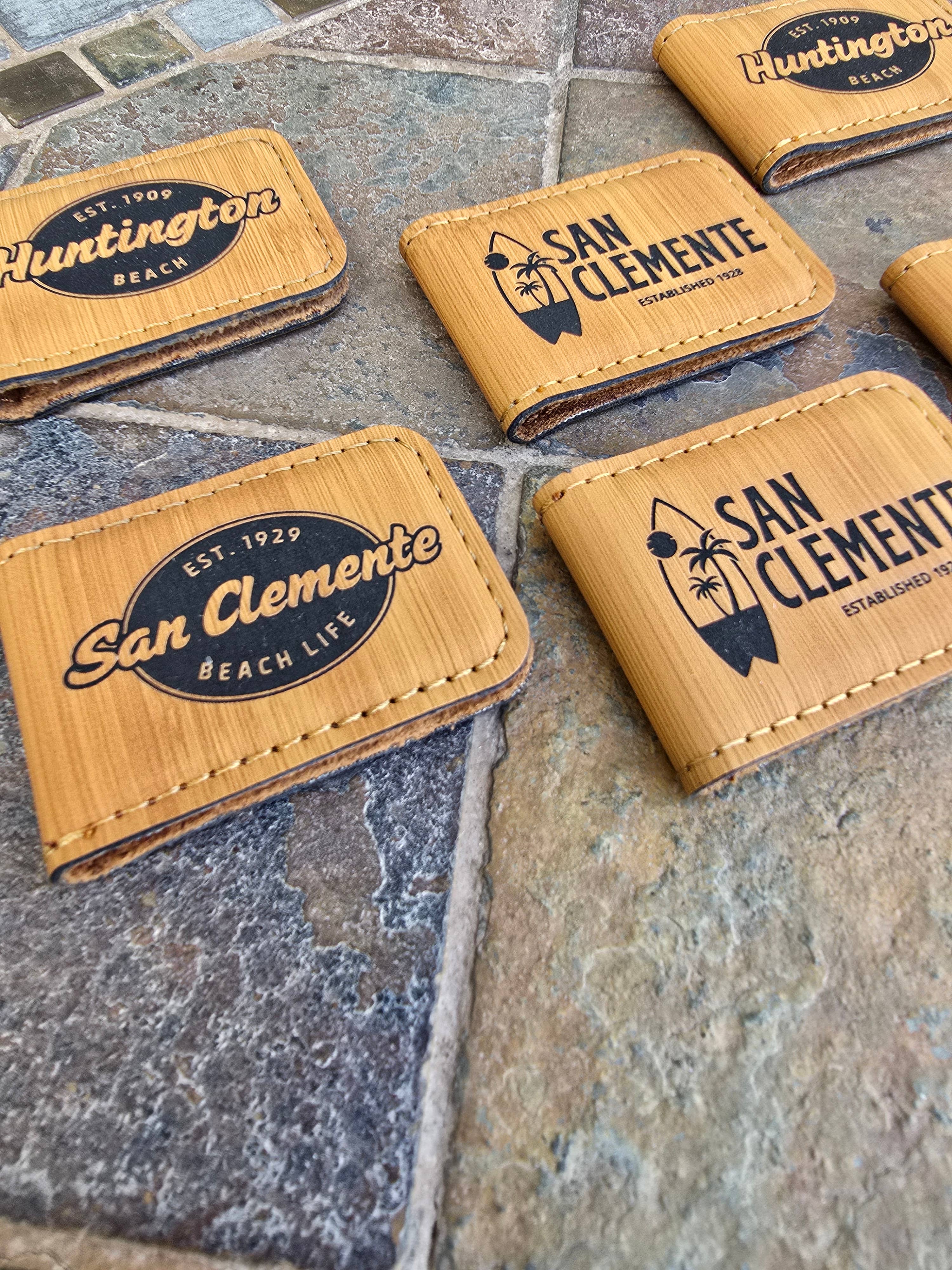 Cabin and Reel Engraving - Wholesale Money Clip - Unisex - Your Logo Here Faux Leather Money Clip7