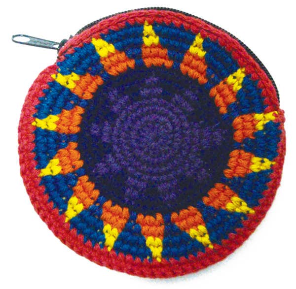 Benjamin International - Wholesale Coin Purse - Unisex - Crocheted Round Coin Purse