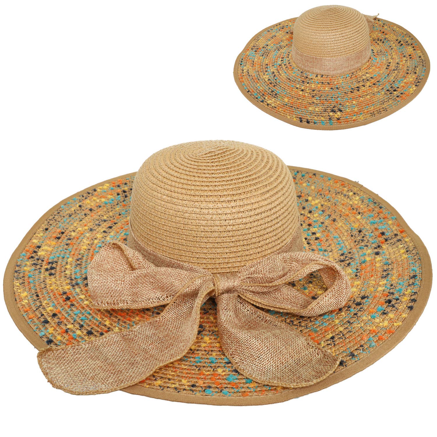 SP Sophia Collection - Wholesale Straw Hat - Women's - Floppy Oversized Wide Brim Straw Woven Sun Hat 8