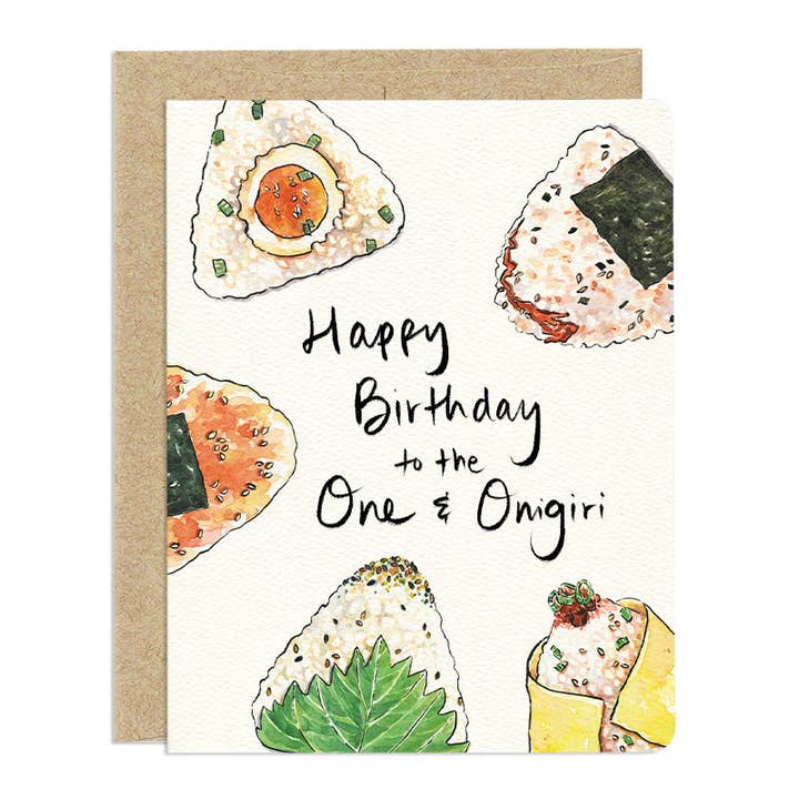 Onigiri Birthday -- Greeting Card for wholesale by Gotamago