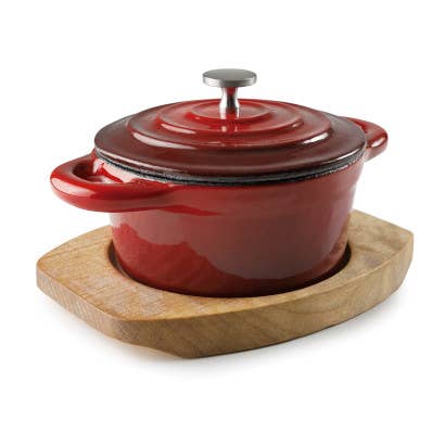 Mini Round Casserole with Magma Red Lid for wholesale by LACOR MENAJE PROFESIONAL S.L.