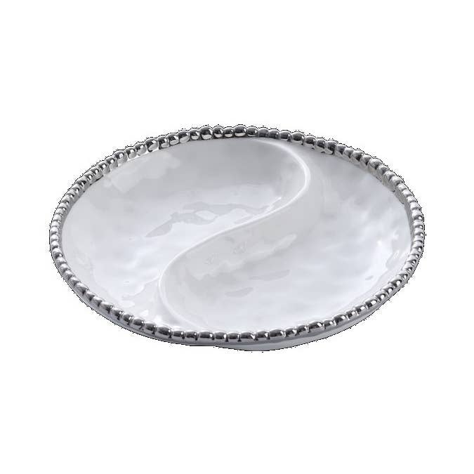 Prato Pequeno de 2 Secções - 21.6x21.6x3.8cm - SALERNO por atacado de Pampa Bay