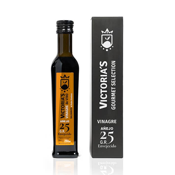 Vinagre Balsámico G. R. 25 Pedro Ximenez 250ml Con Caja para venta al por mayor de Victoria Oil Selection S.L.