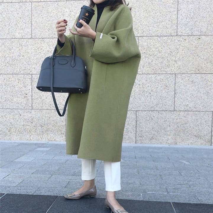 UZ Wholesale Store - Wholesale Coat - Women's - Fashionable Loose-Fitting Solid Color Coat4