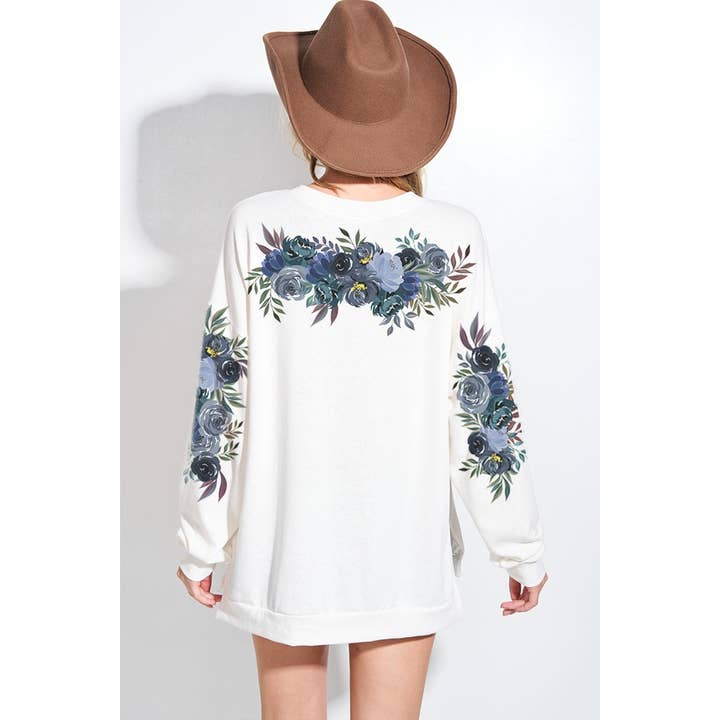 Sudaderas trimixtas con estampado floral para venta al por mayor de Phil Love