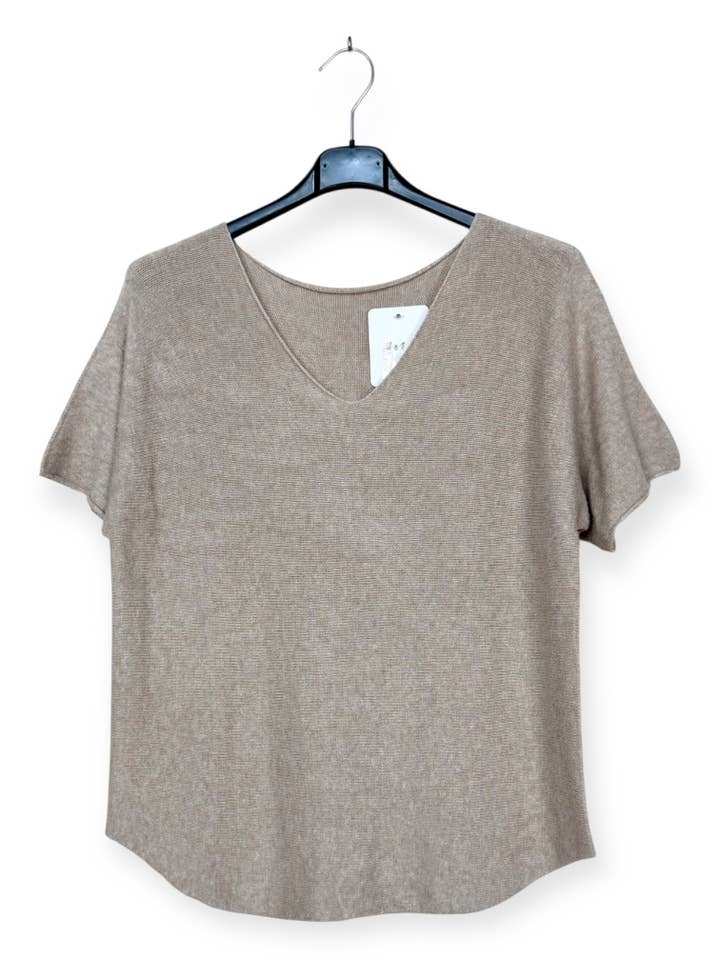 Lucky Nana - Wholesale Knit Top - Women's - AH 2203 - Soft Short-Sleeve Top16