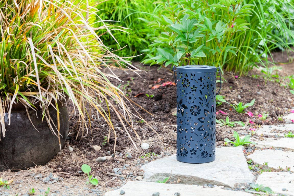 Allsop Home & Garden - Wholesale Outdoor/Lawn Light - Metal Bloom 12" Outdoor Solar Lantern - Midnight Blue8