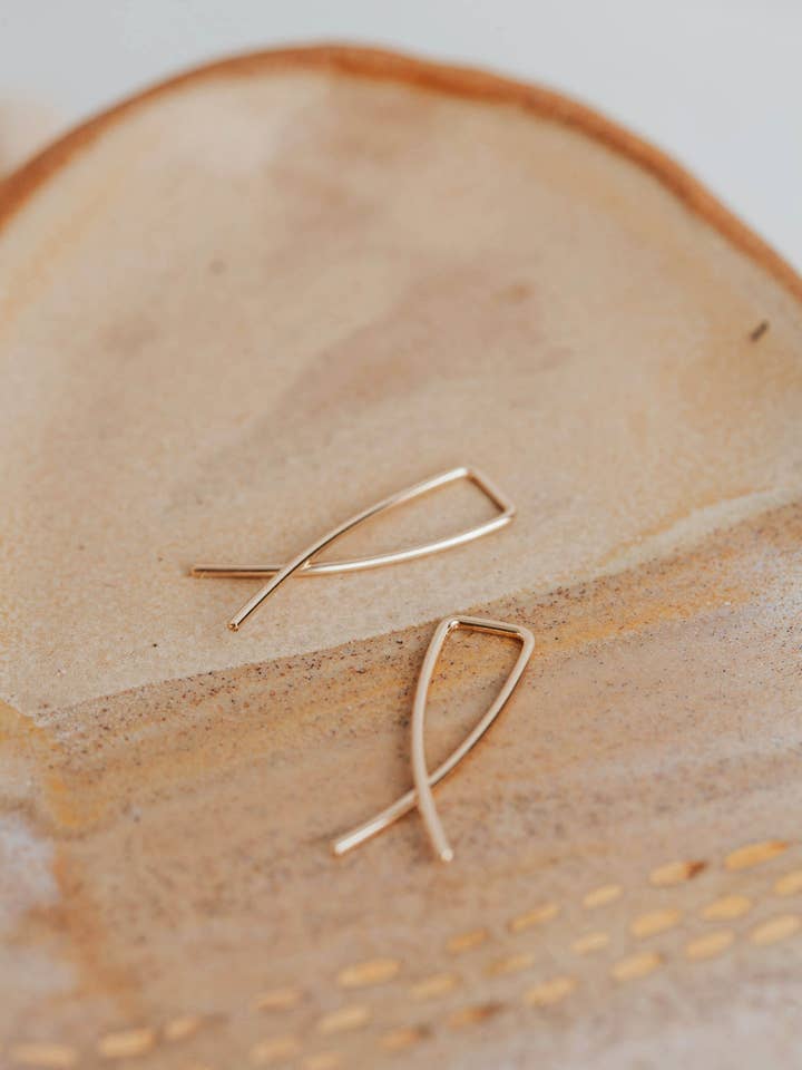MINI Pescados | 14kt Gold Fill + Sterling Silver for wholesale by Hello Adorn