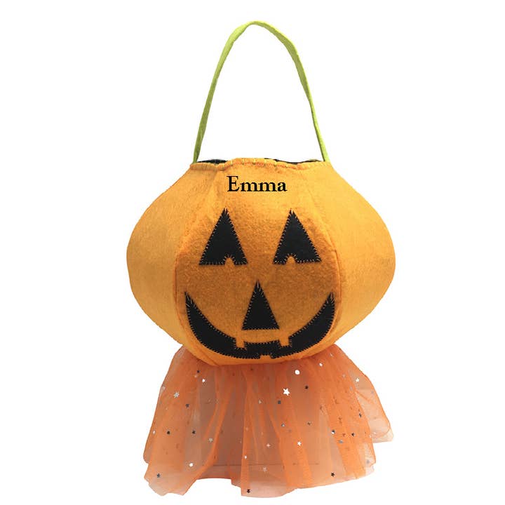Groovy Holidays - Wholesale Bucket/Pail - Kids - Halloween: Pippa Girly Pumpkin Trick or Treat Bucket1