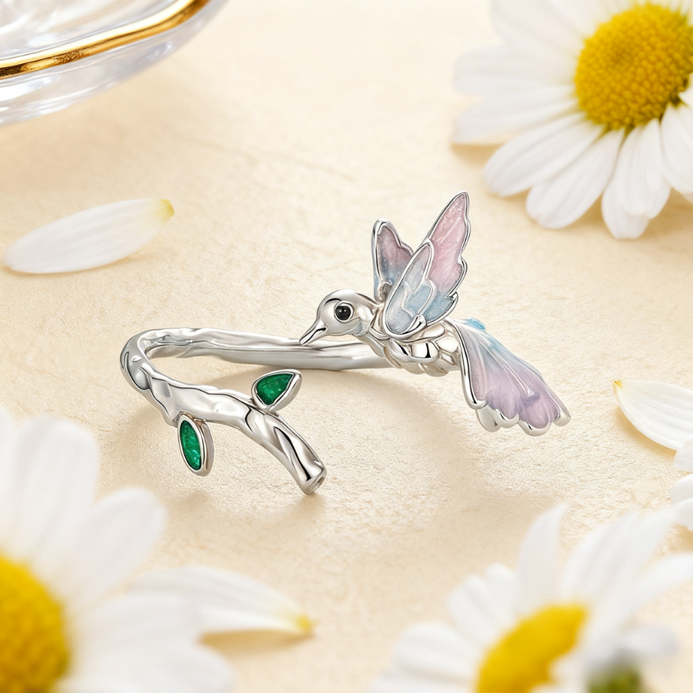 Verdivine – wholesale Cocktail/statement ring – Hummingbird Ring1