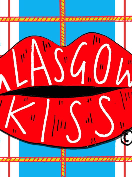 Glasgow Kiss! Illustration for wholesale by Claire Barclay Draws