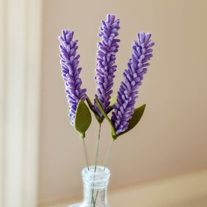 Resa Curbo Creative - Wholesale Artificial flowers - Felt Flower Lavender Single Stem5