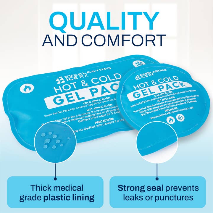 Everlasting Ice RX – wholesale Ice pack – Reusable Hot and Cold Gel Ice Packs for Injuries - 7 Pack Variety Gel Ice Pack Set3