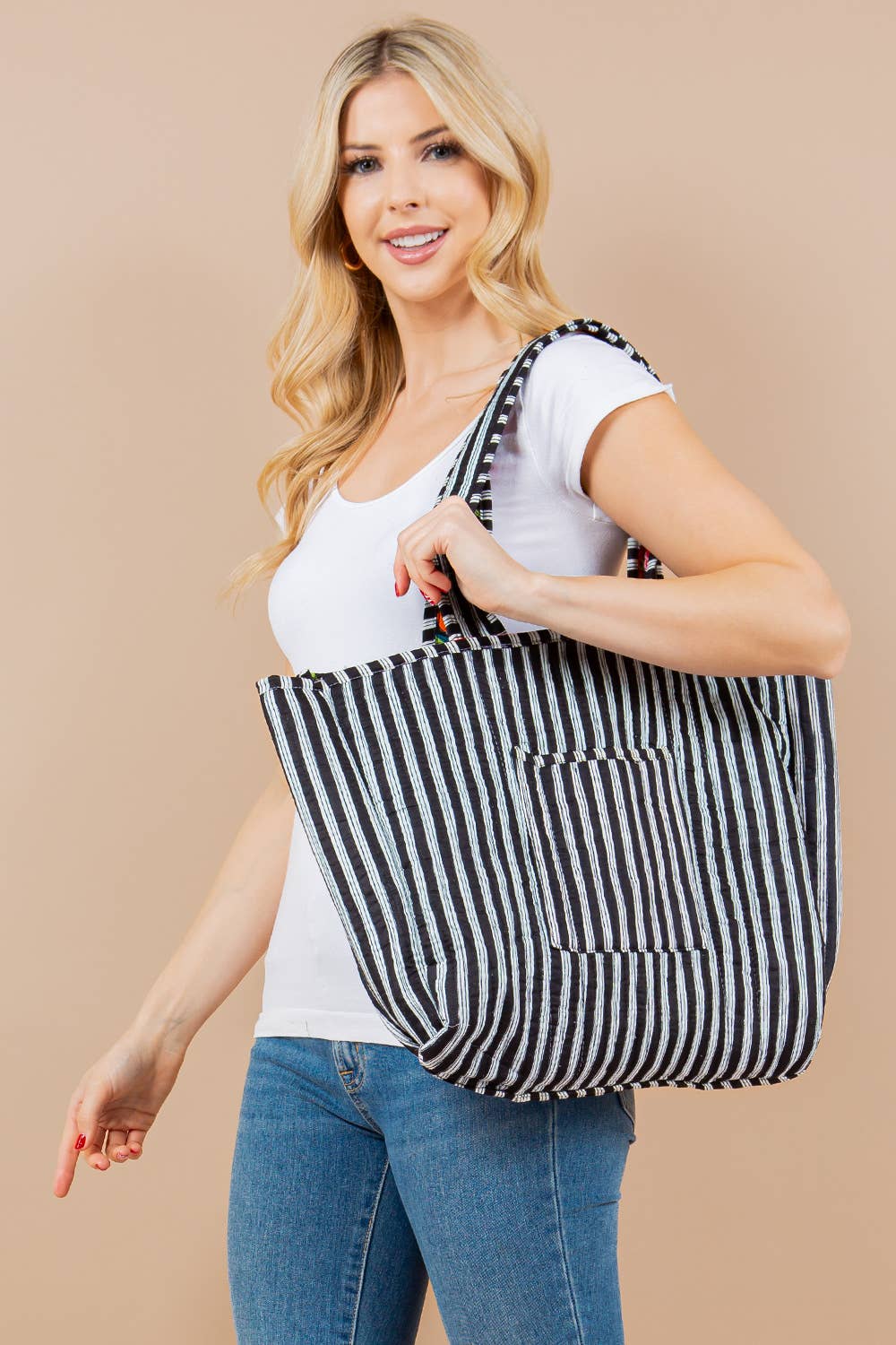 LA Soul - Vendita all'ingrosso Borsa tote - Donna - Borsa trapuntata (BG-54)5