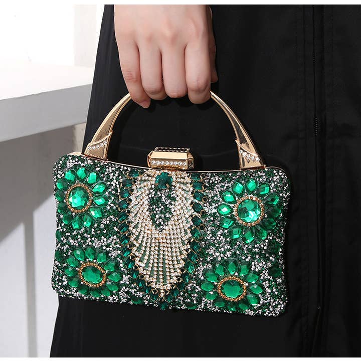 New Metal Handheld Handmade Diamond Inlaid Dinner Bag for wholesale by Noble Aurora