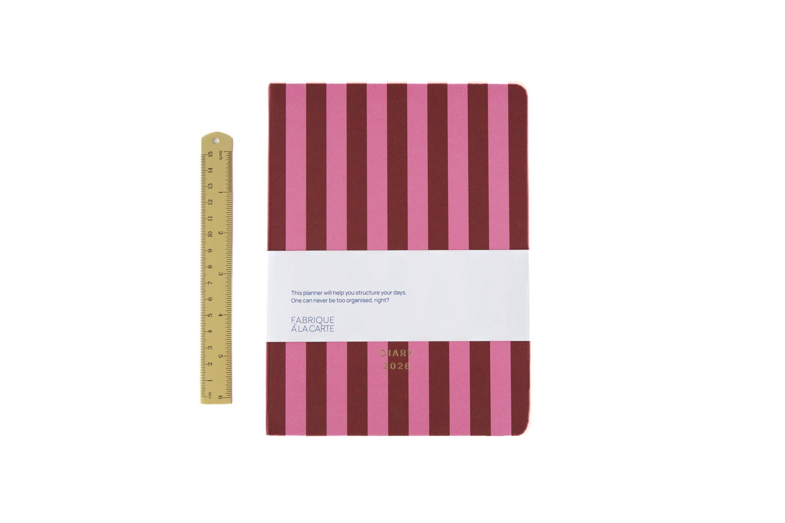 A-Journal Stationery - Vendita all'ingrosso Diari/agende - Diario Fabrique 2026 - Strisce Rosa Rosso3