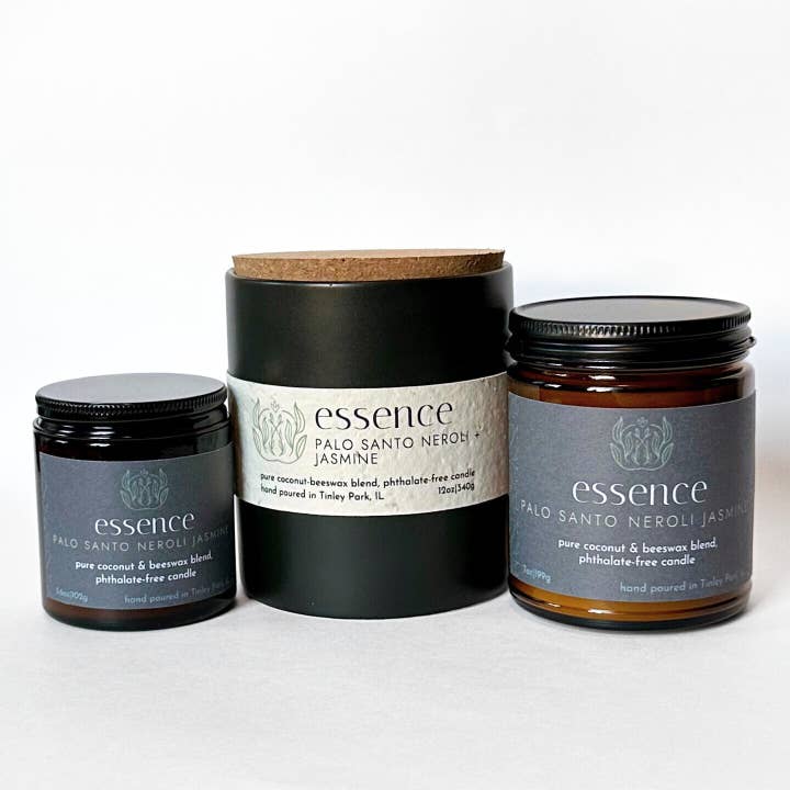 ESSENCE | Pure Coconut Beeswax Hand-Poured Wood Wick Candle for wholesale by Sprig & Flame