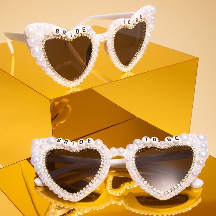 SP Sophia Collection - Wholesale Sunglasses - Women's - "Bride to Be" Beaded Fashion Glasses with Decorative Pearls