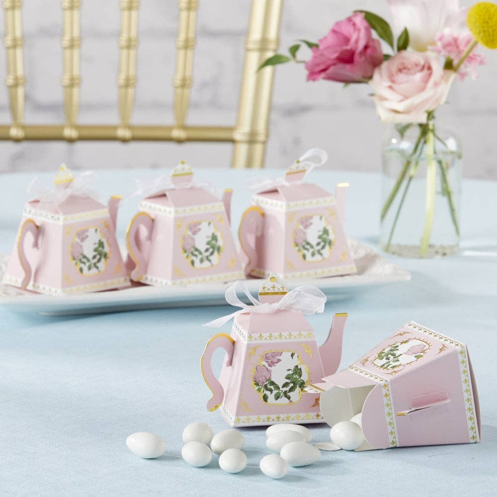 Kate Aspen - Wholesale Party Favor Bag/Box - Tea Time Whimsy Teapot Favor Box - Pink (Set of 24)6