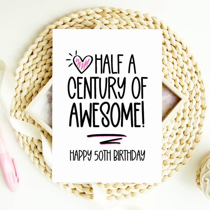 50th Birthday Card For Friends or Parents, Turning Fifty for wholesale by Coco Press