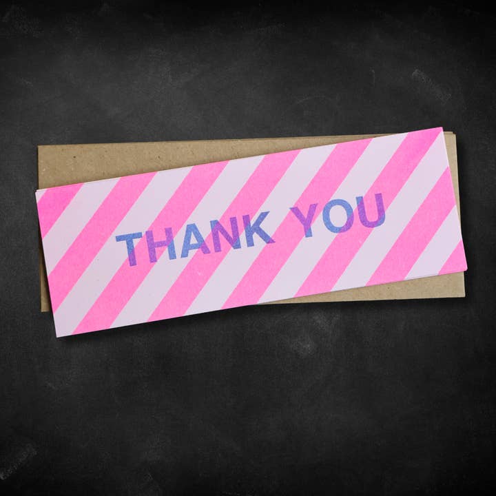Skinny Notecard Pack Thank You - Stripes and other Purchase Wholesale lomond paper co. Free Returns & Net 60 Terms on Faire trending on Faire.