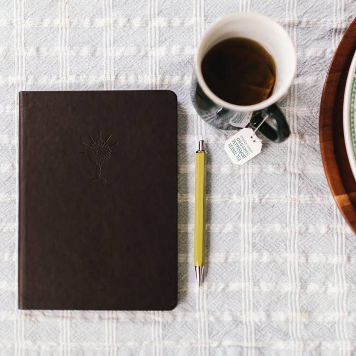 Elisa M Torres - Artist & Designer - Wholesale Notebook - Eucharist Notebook - Dark Brown Embossing4