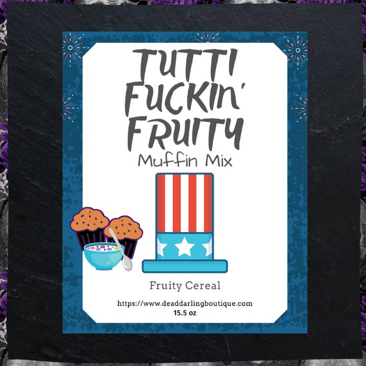 Tutti F*ckin Fruity Muffin Mix for wholesale by Dead Darling Boutique