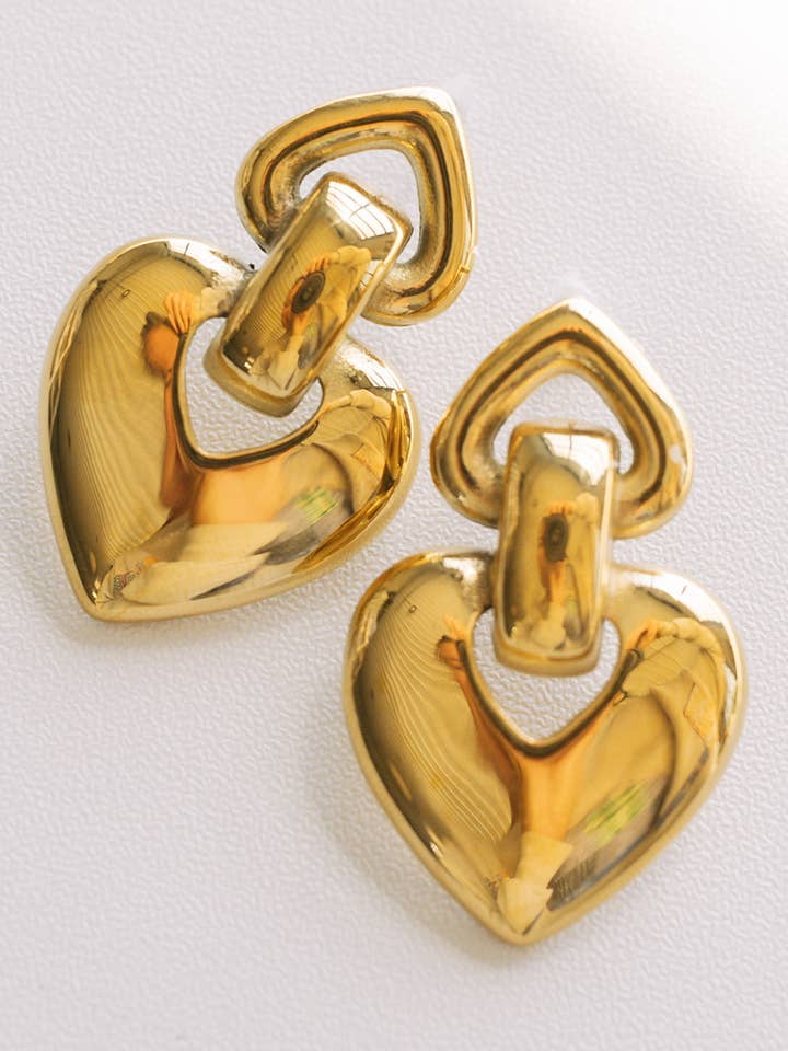 Emely hjärtformade örhängen för wholesale av BELJOY