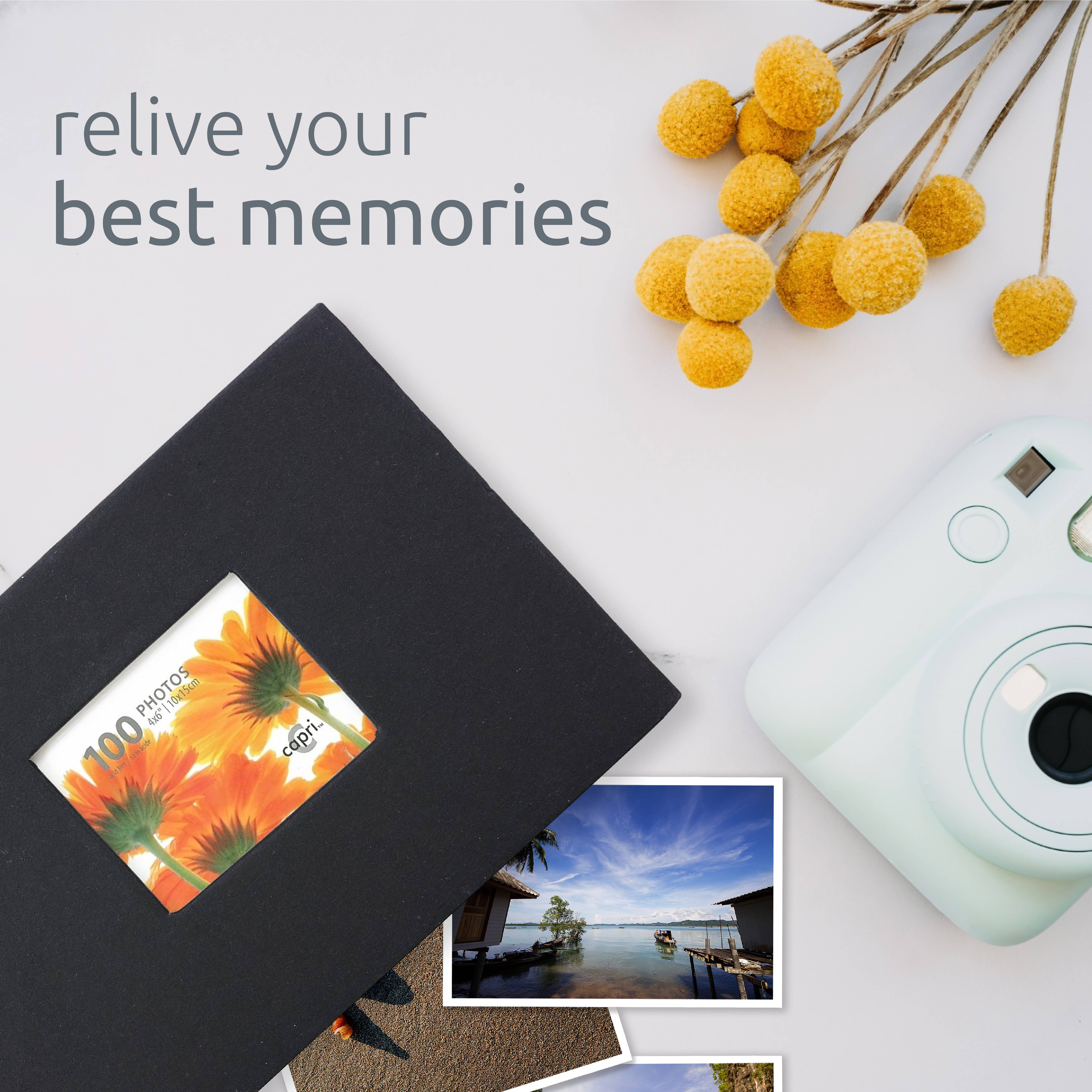 Black KG 100 Pocket 4X6 Photo Album With Window & Dust Jacket for wholesale on Faire6