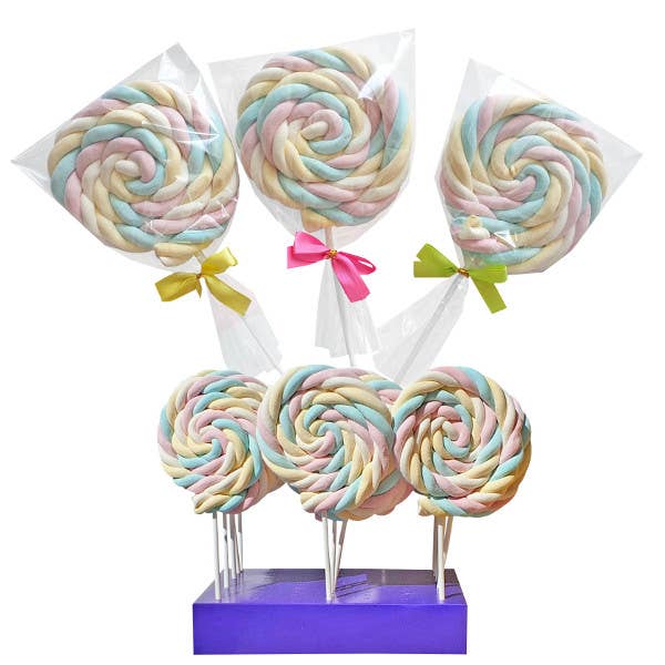 ADG Diffusion – Großhandel Marshmallows – Verdrehte Marshmallow-Spieße mit Vanillegeschmack, 65 g – Packung mit 15 Stück1