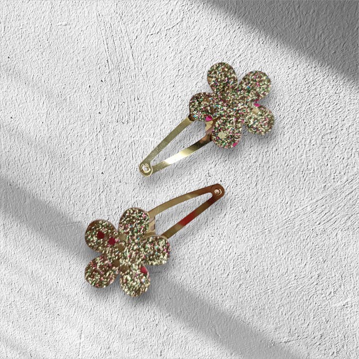 Kids4trendy - Wholesale Hair Clip - Kids - Glitter flower girl mega pack
