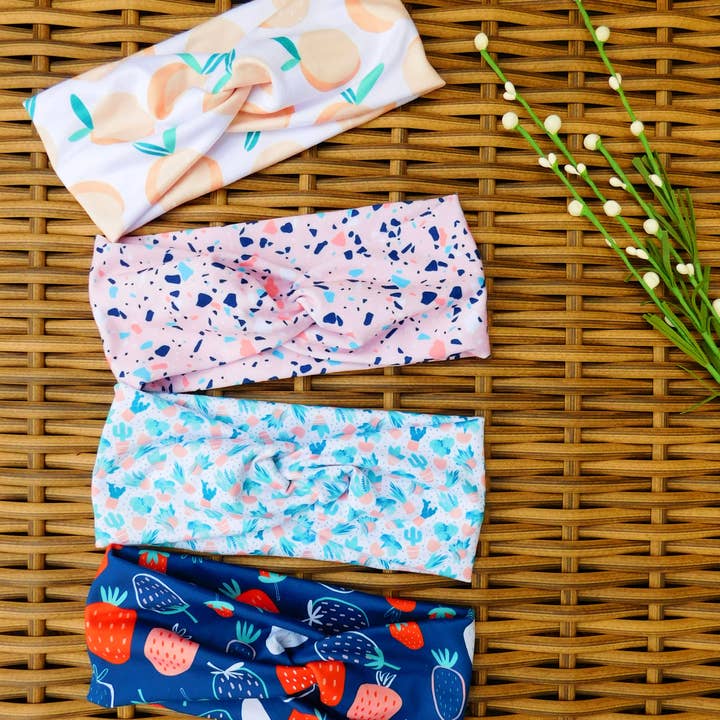 That's Sew Me – Bandana - Mulher por atacado – Faixa de cabeça com estampa de cacto para mulheres, faixa de cabeça com torção de turbante2