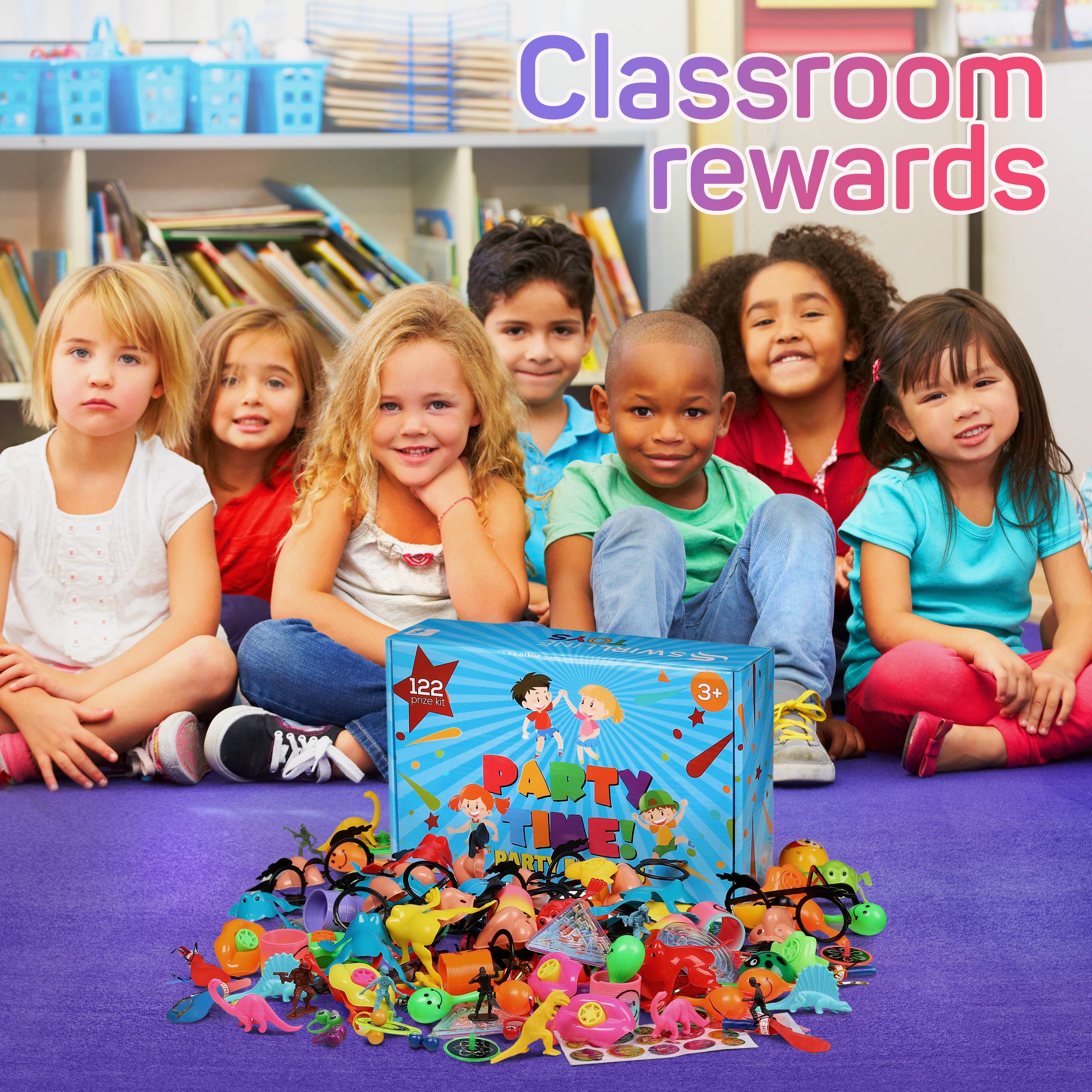 TDV Homes - Wholesale Party Favor - Party Favors Kids Pinata Filler- 122 PCS Carnival Prizes Toys Bulk Assortment - Boys Girls Birthday Easter Egg Filler - Treasure Box Chest Classroom8