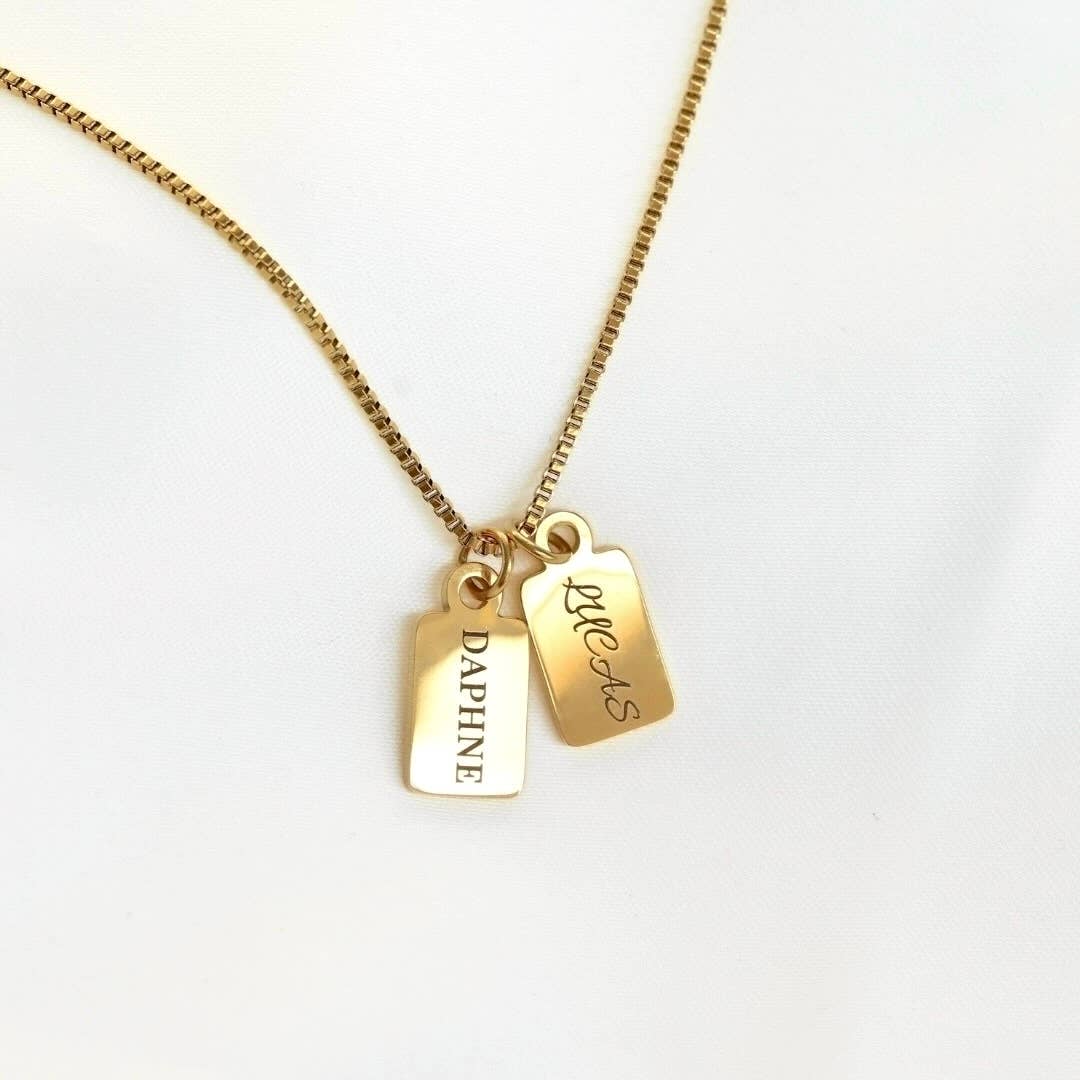 Blueyejewelry - Wholesale Pendant/Charm Necklace - Custom Tag Charm Necklace - Multiple Bar Family Necklace9