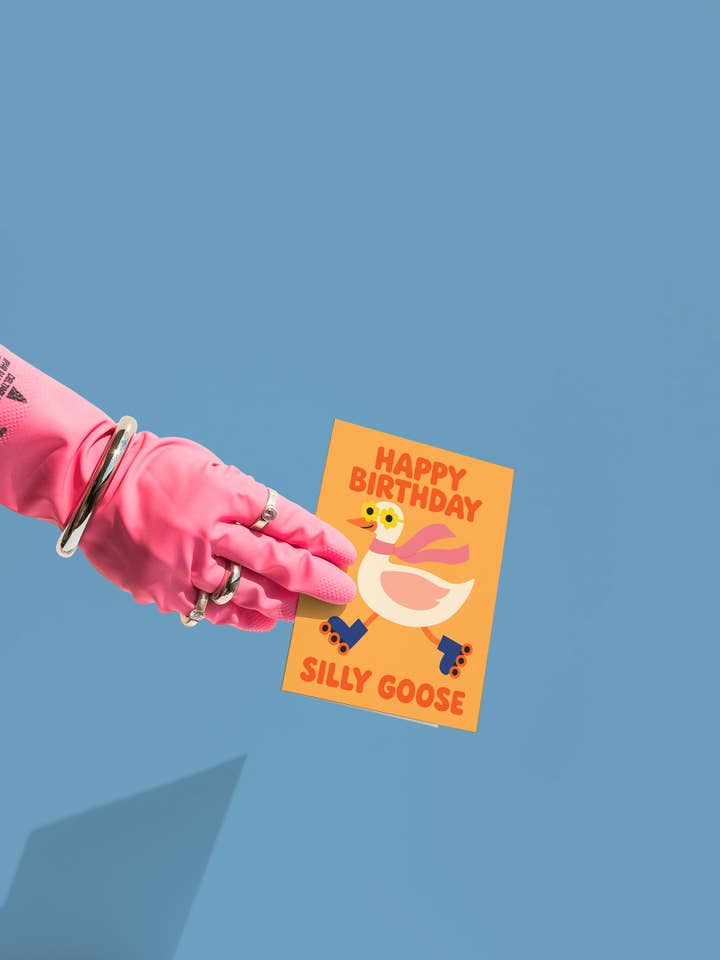 Tarjeta de Ganso Tonto en Patines para venta al por mayor de Soko Says