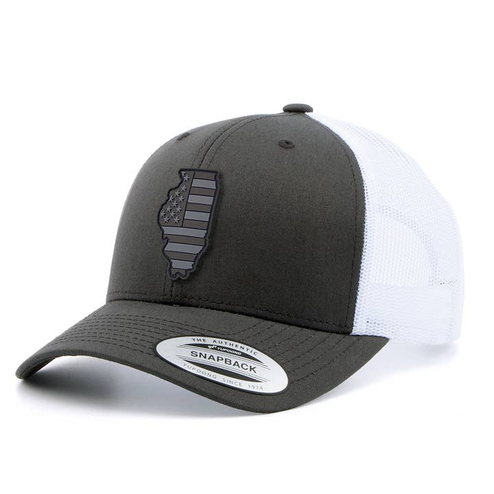 Illinois Glory Trucker mit gebogenem Snapback, Graphit für den Großhandel von Griwolfe