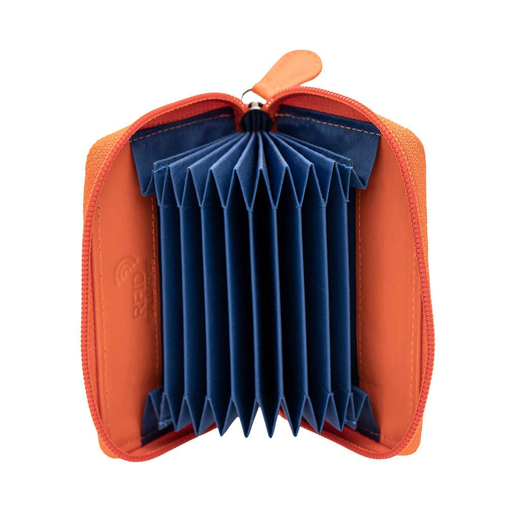 PRIMEHIDE - Wholesale Card Holder - Unisex - Concertina Leather RFID Credit Card Holder - 78038