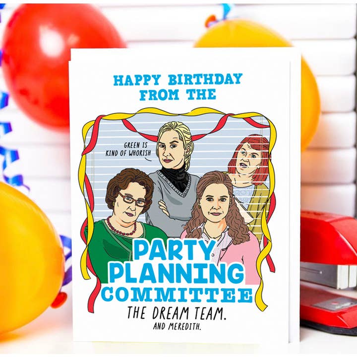 Papersalt - Wholesale Birthday Card - 'The Office' Birthday Greeting Card - Party Committee