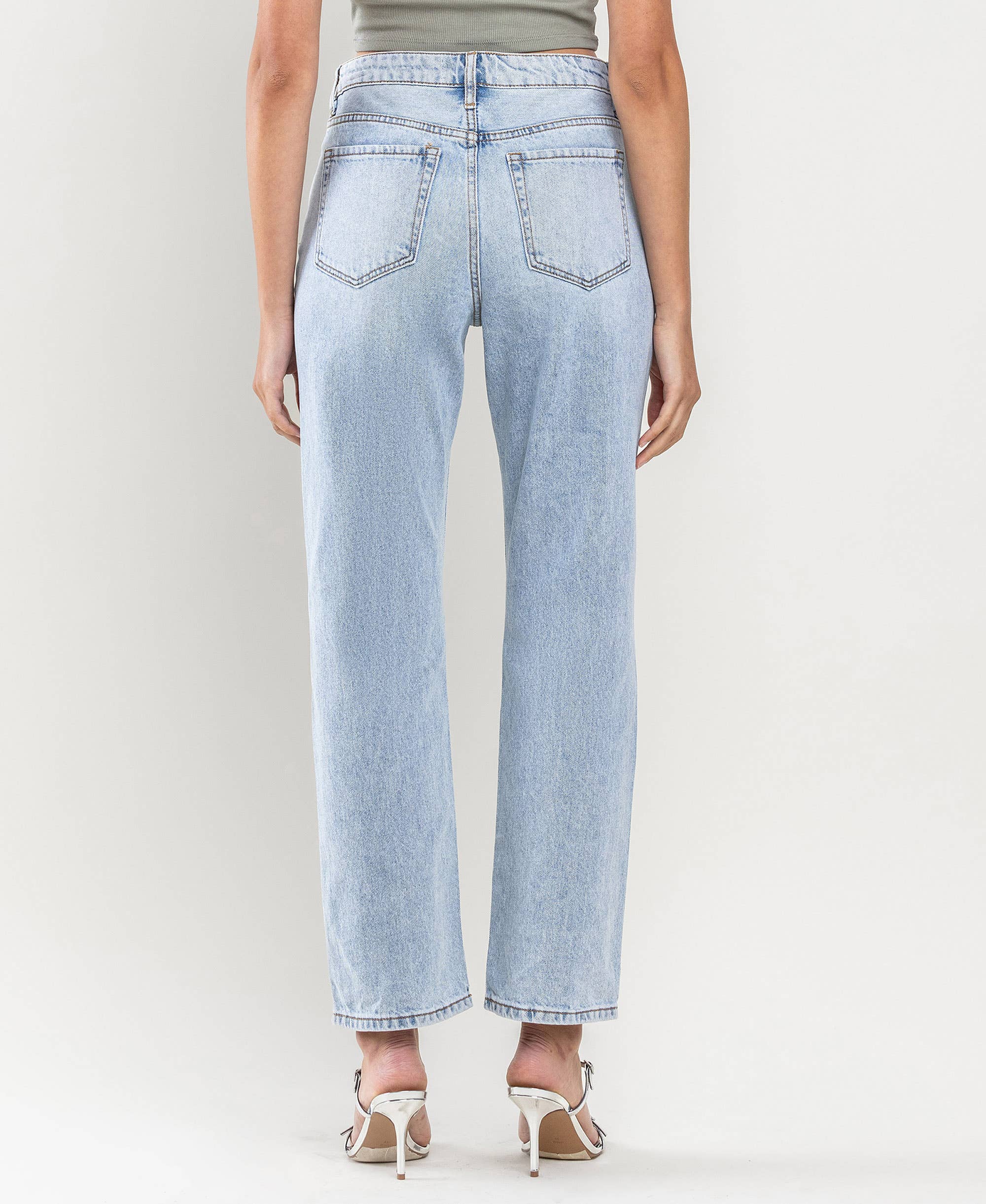 SUSTAINABILITY HIGH RISE ANKLE STRAIGHT JEANS LV1131 for wholesale on Faire5