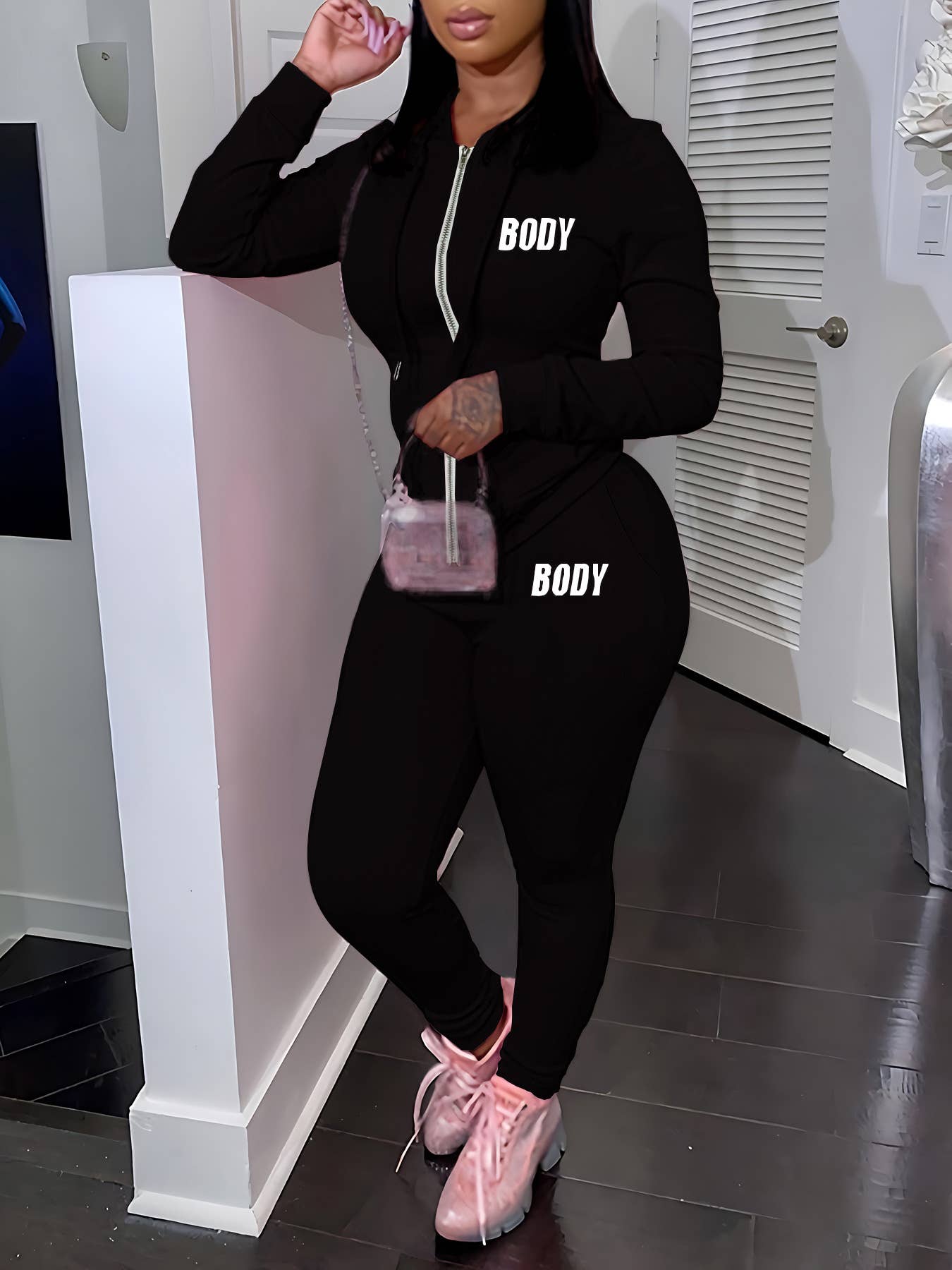 Rosa Clothing - Wholesale Activewear Set - Women's - New sweatshirt hoodie sports leggings set2