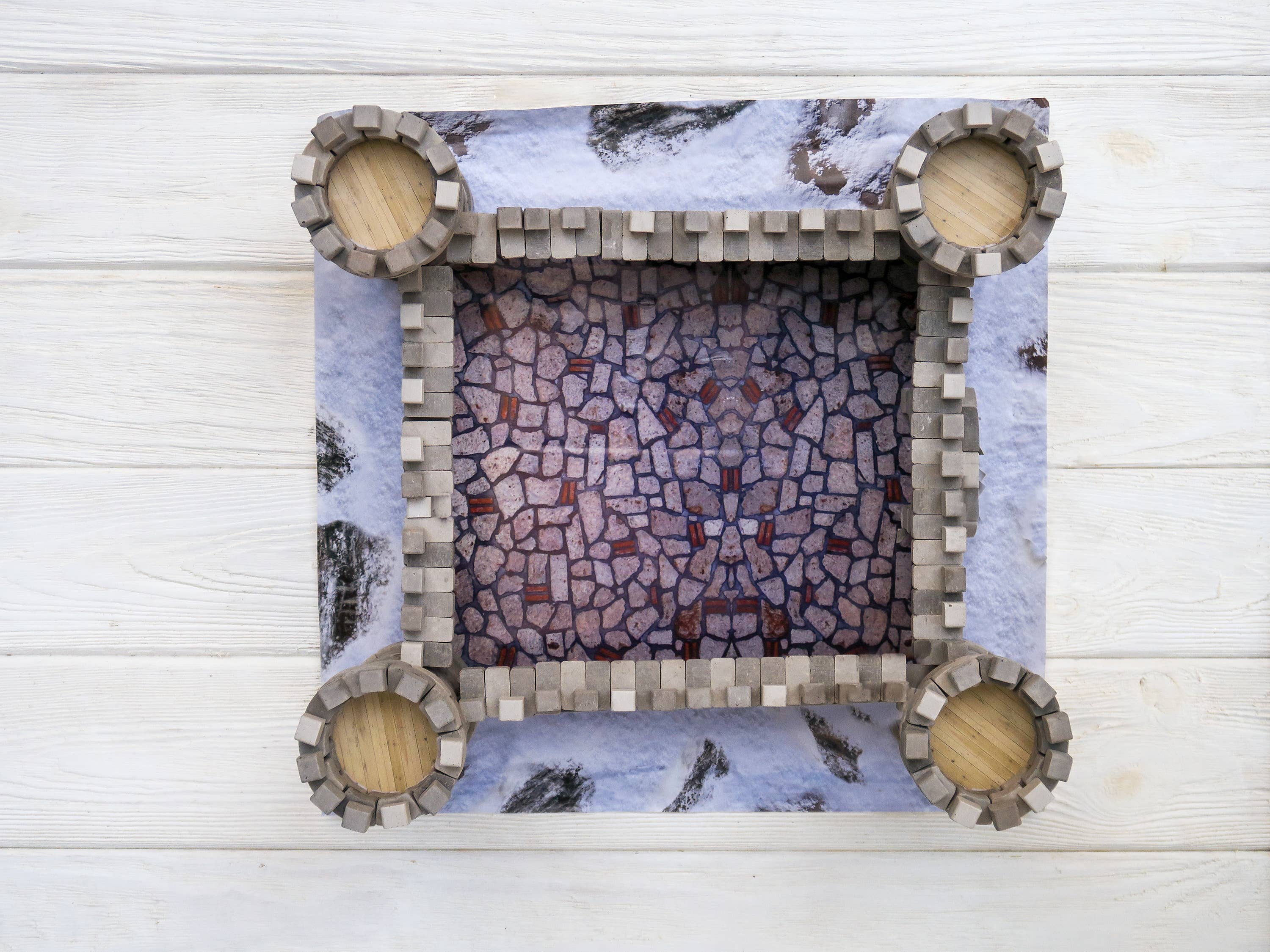 Fainotoys - Vente Jeu construction – enfant - Ensemble de construction mini briques - Château du nid d'aigle7