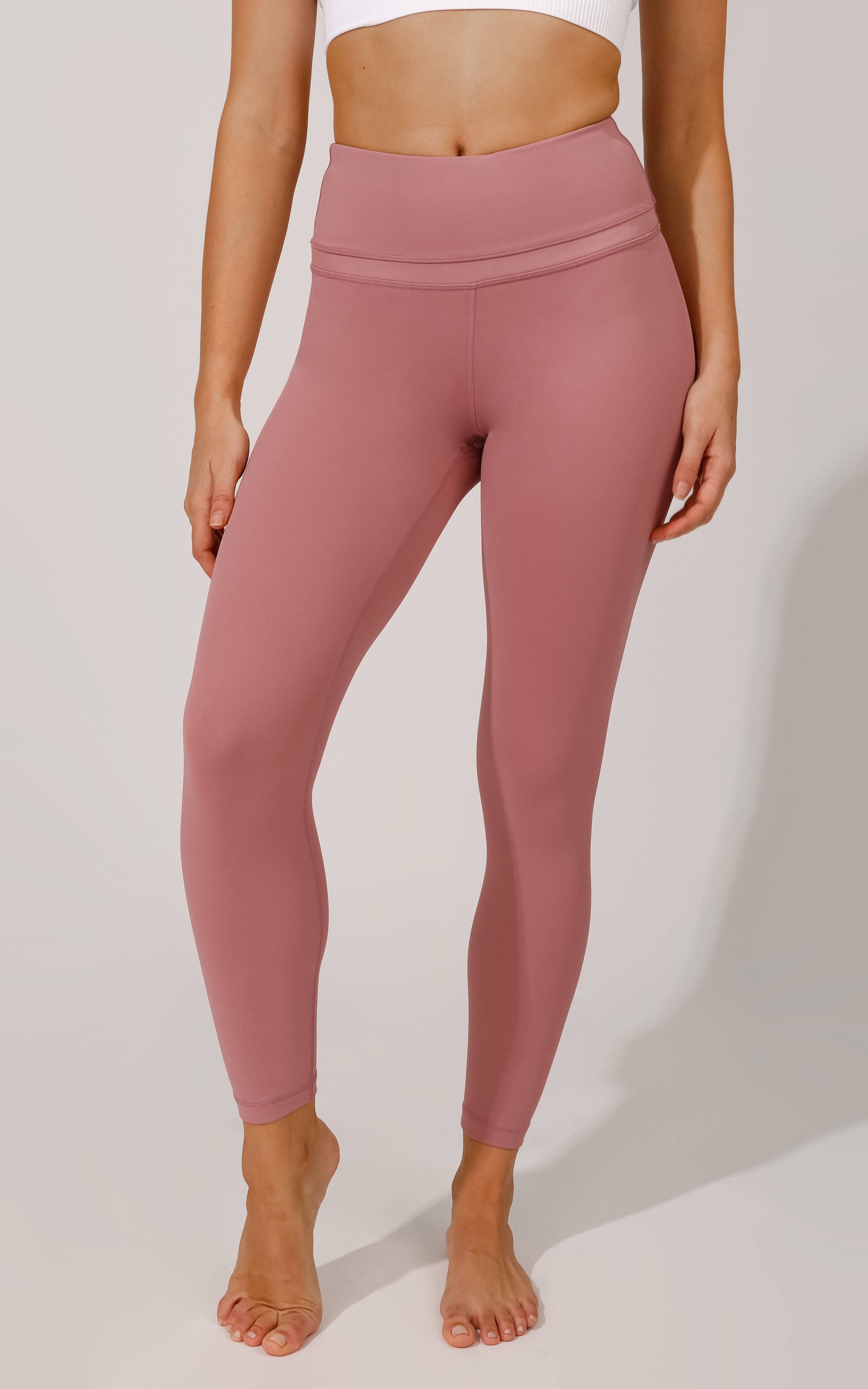 90 Degree by Reflex & Yogalicious - Wholesale Athletic/Lounge Leggings - Women's - "Bootyful" brand Interlink V-Back Cire High Rise 7/8 Ankle L1